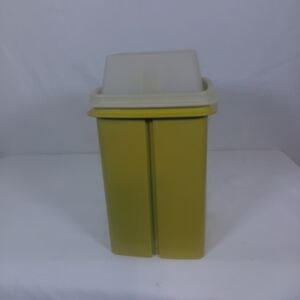 Tupperware Yellow and White Kitchen Container